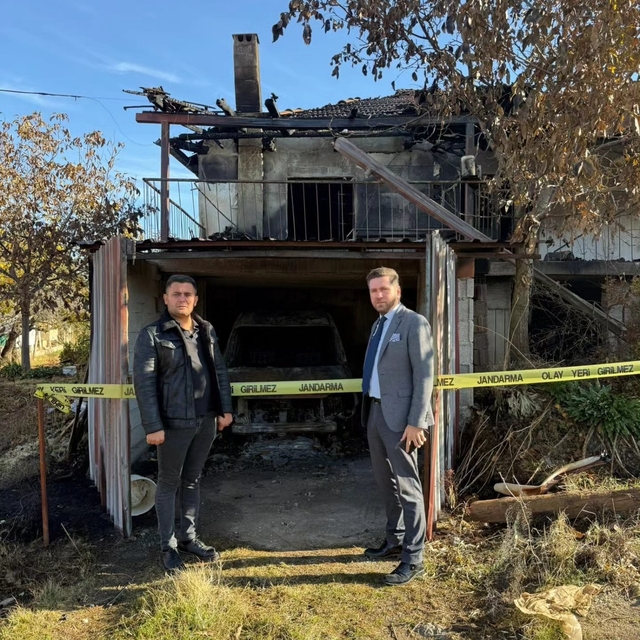 Başkan Tatık evi yanan aileye yardım elini uzattı