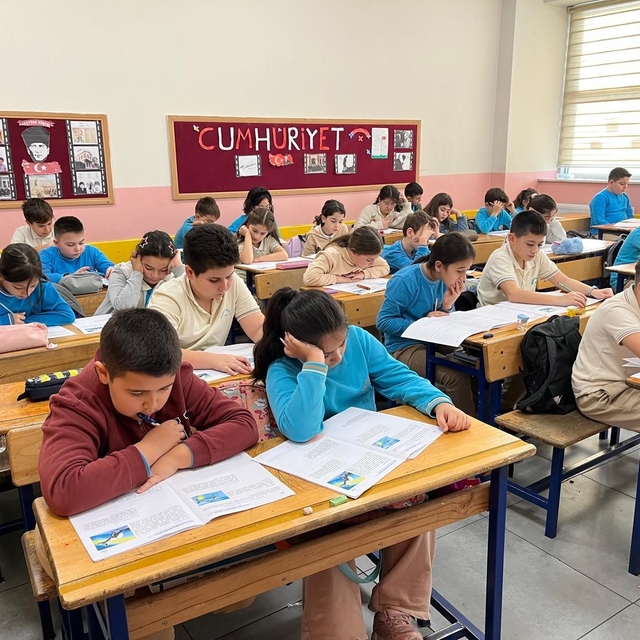 Düzce'de 4. sınıf öğrencilerine "okuduğunu anlama" takibi