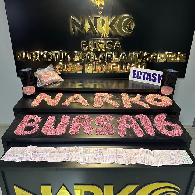 Bursa'da 20 bin adet ecstasy hap ele geçirildi; 1 gözaltı