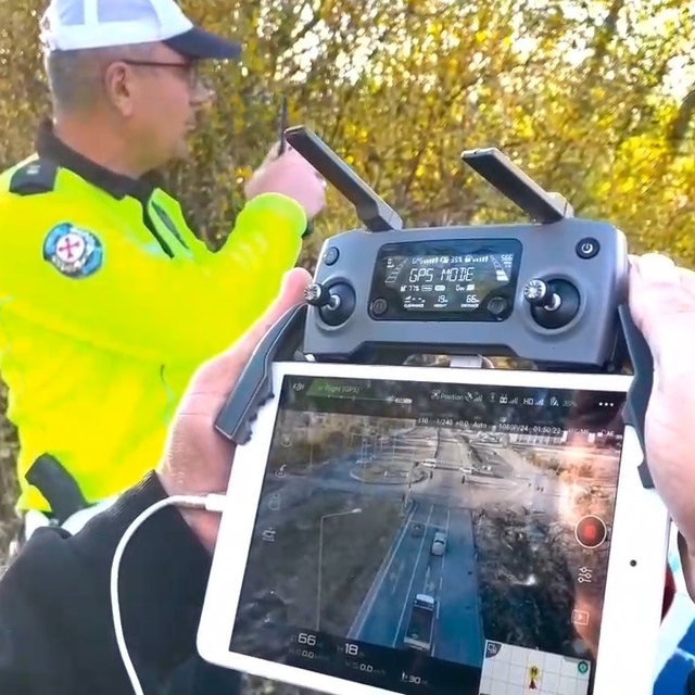 Bayburt'ta drone ile trafik denetimi yapıldı