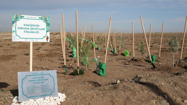 Eskişehir'de "Her Öğrenci Bir Fidan Projesi" kapsamında fidanlar toprakla buluşturuldu