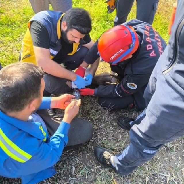 Ayağı motorlu testereye sıkışan şahsı itfaiye ekipleri kurtardı