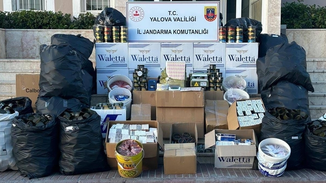 Yalova'da 238 kilo kaçak tütün ele geçirildi