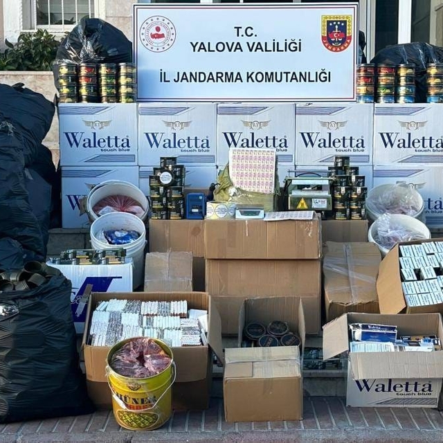 Yalova'da 238 kilo kaçak tütün ele geçirildi