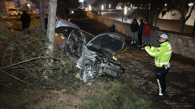 Karabük'te devrilen otomobilin sürücüsü yaralandı