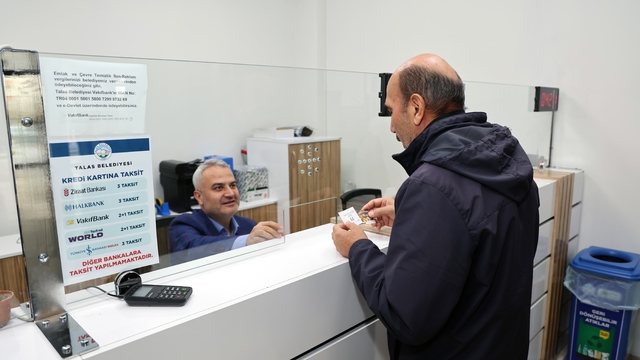 Talas Belediyesi'nde hafta sonu vezneler açık