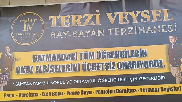 Batmanlı terziden örnek davranış: Yırtık ve sökük okul kıyafetlerini ücretsiz onarıyor