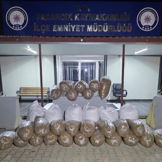 Kahramanmaraş'ta 449 kilogram kaçak tütün ele geçirildi