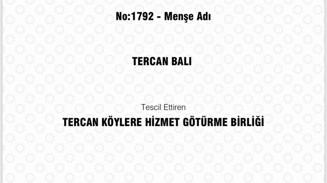 Tercan Balı Erzincan'ın 14. Coğrafi İşaretli ürünü oldu