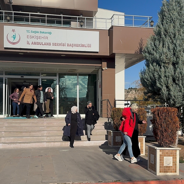 Eskişehir İl Ambulans Servisi Başhekimliğinde yangın tatbikatı