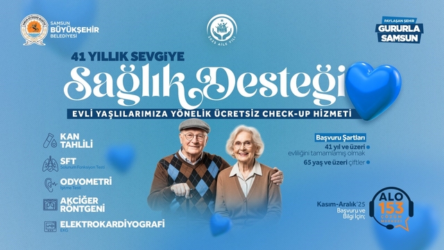 Samsun Büyükşehir'den 41 yıllık sevgiye sağlık desteği