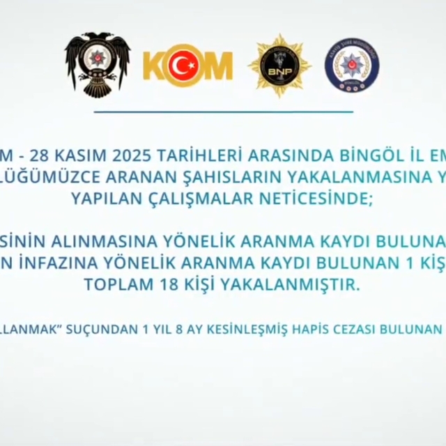 Bingöl'de suçlulara göz açtırılmıyor