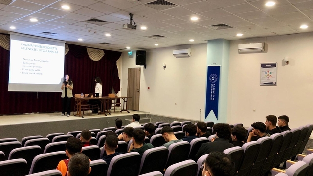 Öğrenciler kadına yönelik şiddet konusunda bilgilendirildi