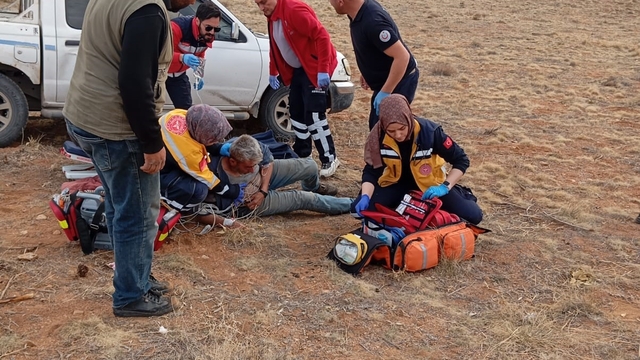 Dağda kalp krizi geçiren çobanın imdadına hava ambulansı yetişti