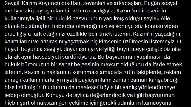 Kazım Koyuncu şarkısıyla paylaşıma 50 bin TL tazminat talebi (2)