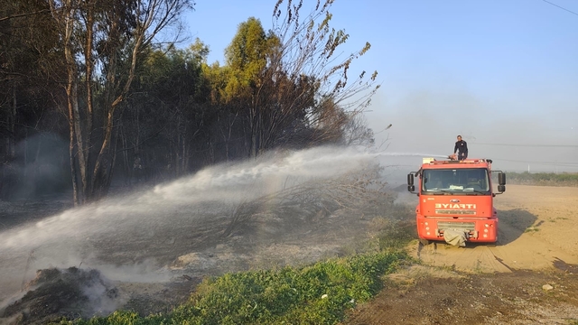 Hatay'da ağaçlık alanda çıkan yangın yayılmadan söndürüldü
