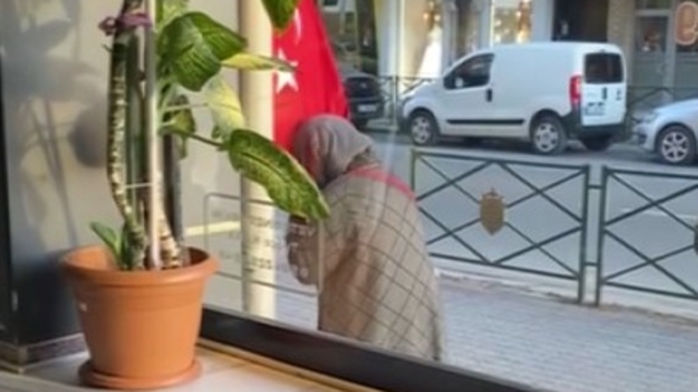 Türk bayrağını öpen teyzenin görüntüsü yürekleri ısıttı
Türk bayrağını defalarca öpüp başının üstüne koydu
Veteriner Sağlık Teknikeri Güler Kara:
"Görüntüyü bir müşterimiz tesadüfen çekmiş, biz de görünce duygulandık"