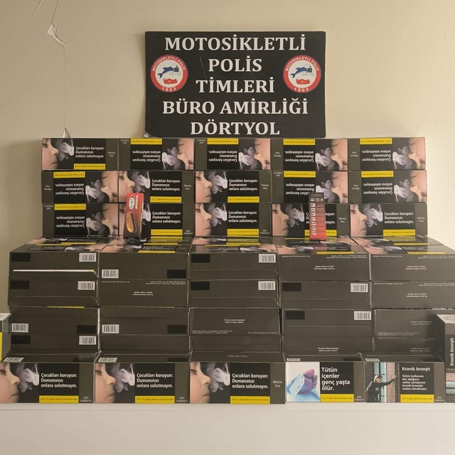 Dörtyol'da kaçak makaron operasyonu