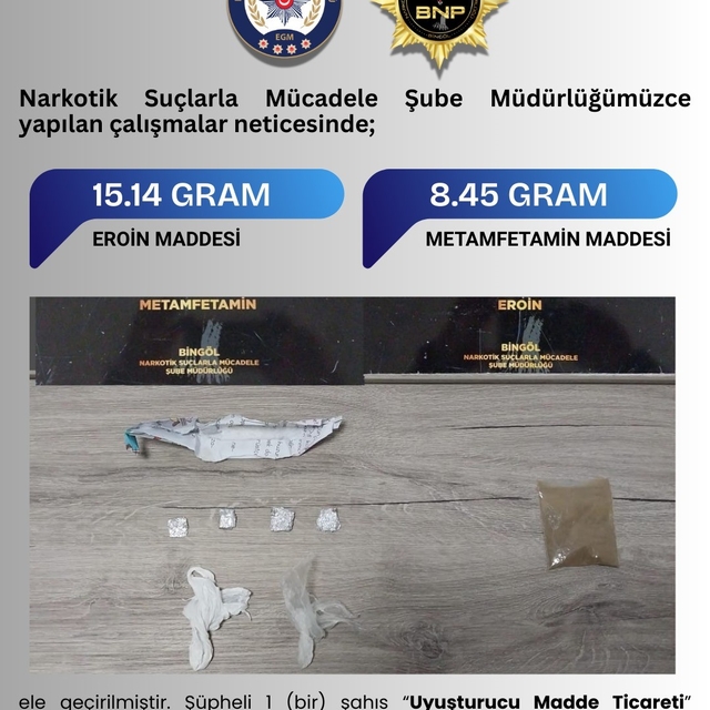 Bingöl'de uyuşturucu operasyonu
