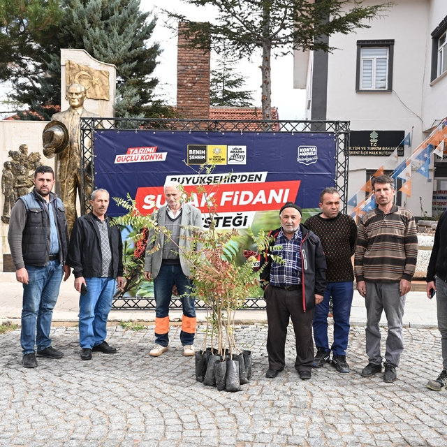 Konya Büyükşehir'den üreticiye sumak fidanı desteği
