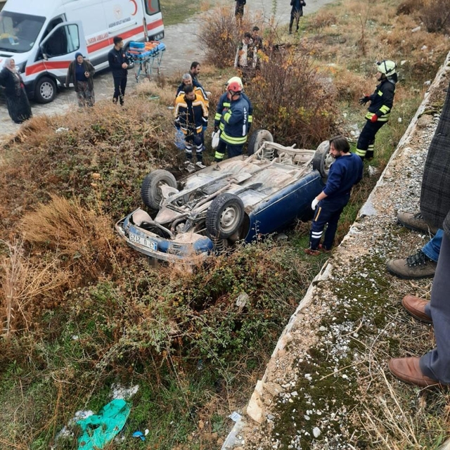 Konya'da otomobil takla attı: 1 ölü