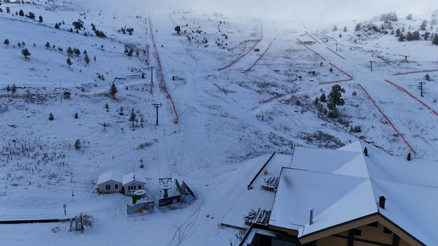 Bolu'nun yüksekleri beyaz örtüyle kaplandı