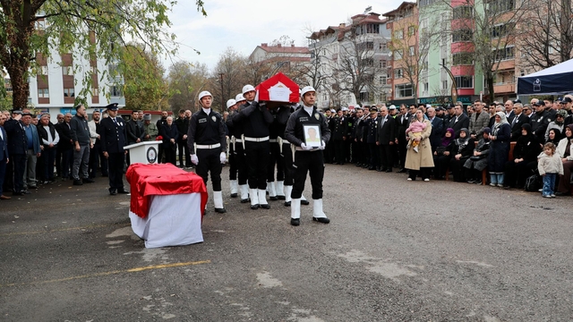 Ordu'da vefat eden polis memuru için tören düzenlendi