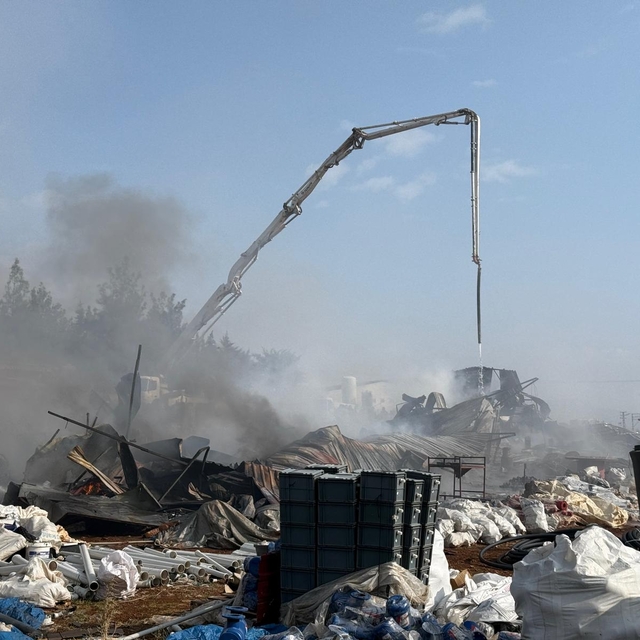 Gaziantep'te inşaat şantiyesinde çıkan yangın söndürüldü