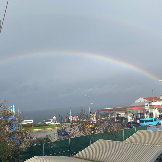 Sinop'ta gökkuşağı manzarası