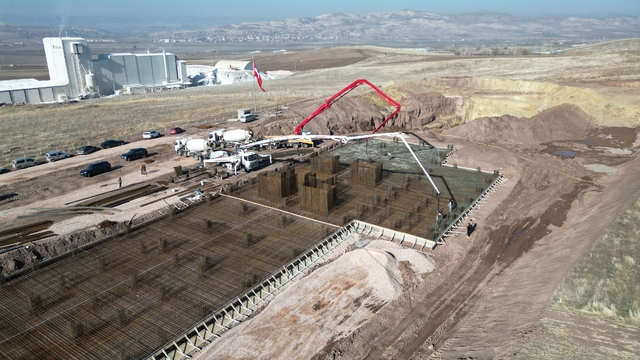 Gemerek OSB'de alçı fabrikasının temeli atıldı