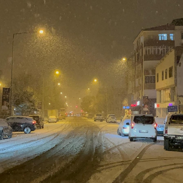 Ardahan'a lapa lapa kar yağdı