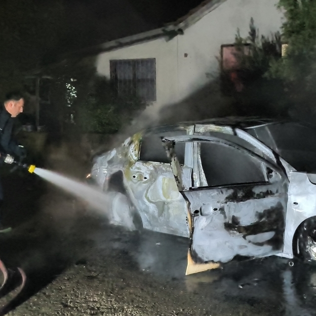 Antalya'da park halindeyken alev alan araç küle döndü