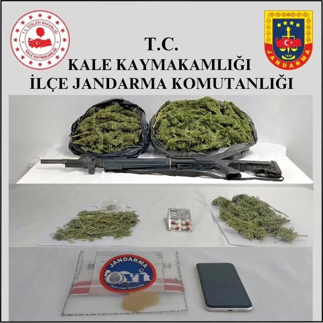 Kale'de uyuşturucu ve ruhsatsız tüfekle yakalanan şüpheli tutuklandı