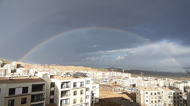 İskenderun Körfezi'nde gökkuşağı oluştu