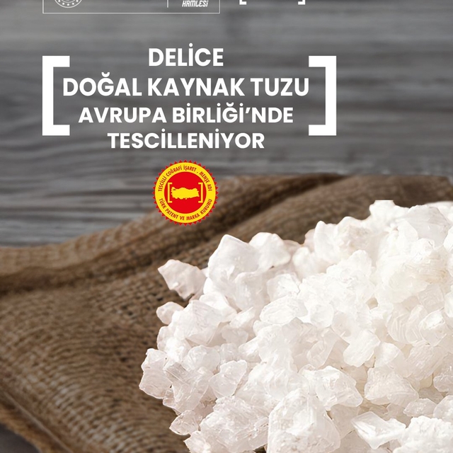 Delice doğal kaynak tuzunun tescili, AB'nin Resmi Gazetesi'nde yayımlandı