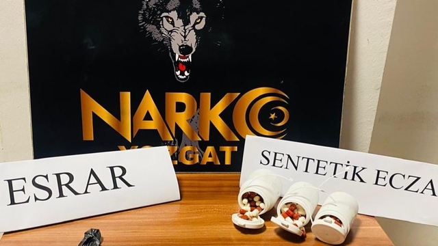 Yerköy'de 165 adet sentetik ecza maddesi ele geçirildi