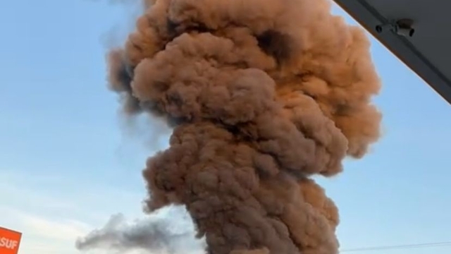 Burdur'da mermer fabrikasında yangın