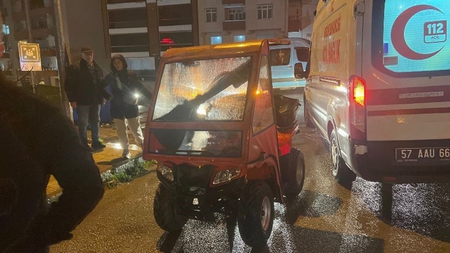 Sinop'ta ATV yayaya çarptı: 1 yaralı