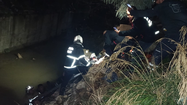 Defne'de su kanalına düşen şahıs yaralandı