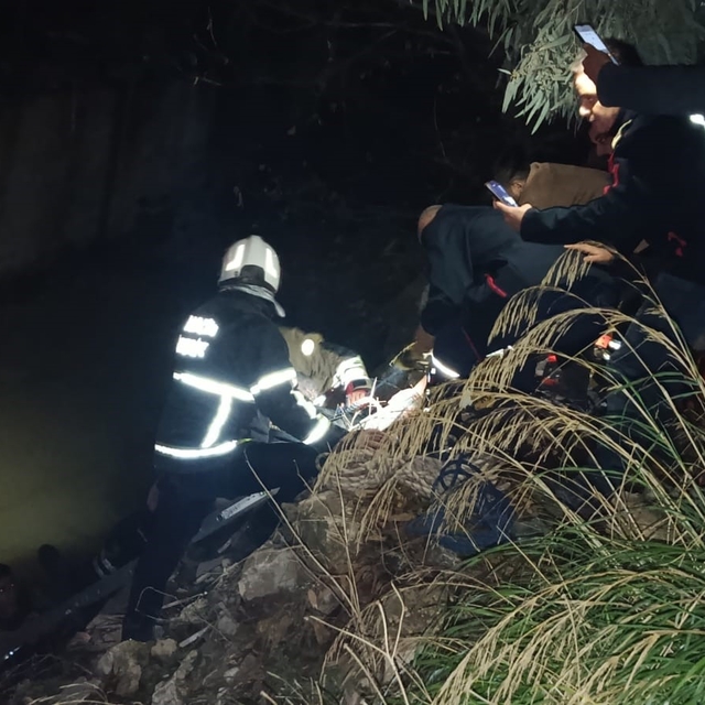 Defne'de su kanalına düşen şahıs yaralandı