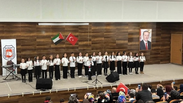 Bayburt'ta Filistin'e destek için dayanışma konseri düzenlendi