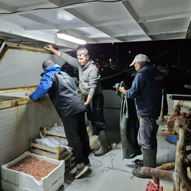 Çanakkale'de yasa dışı avlanan 525 kilo balığa el konuldu