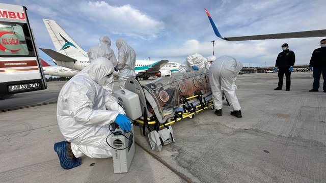 Antalya Havalimanı'nda uluslararası salgın senaryolu "Acil Durum Tatbikatı"