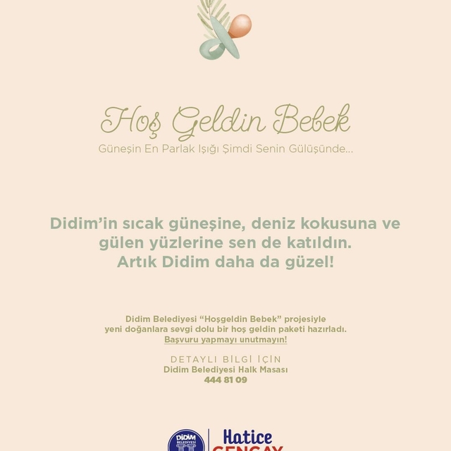 Didim'de 'Hoş Geldin Bebek' projesi tüm hızıyla sürüyor