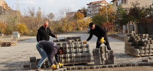Oltu'da 115 bin metrekare parke taş döşendi