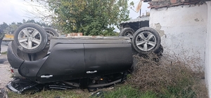 Söke'de otomobil takla attı: 1 yaralı
