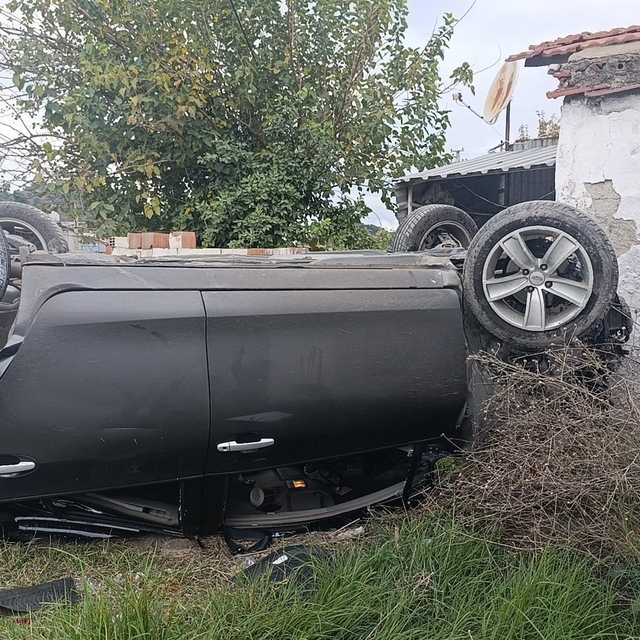 Söke'de otomobil takla attı: 1 yaralı