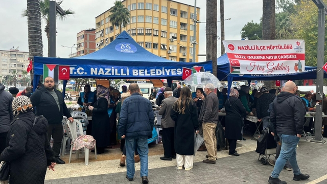 Nazilli'den Gazze için "hayır çarşısı" açıldı