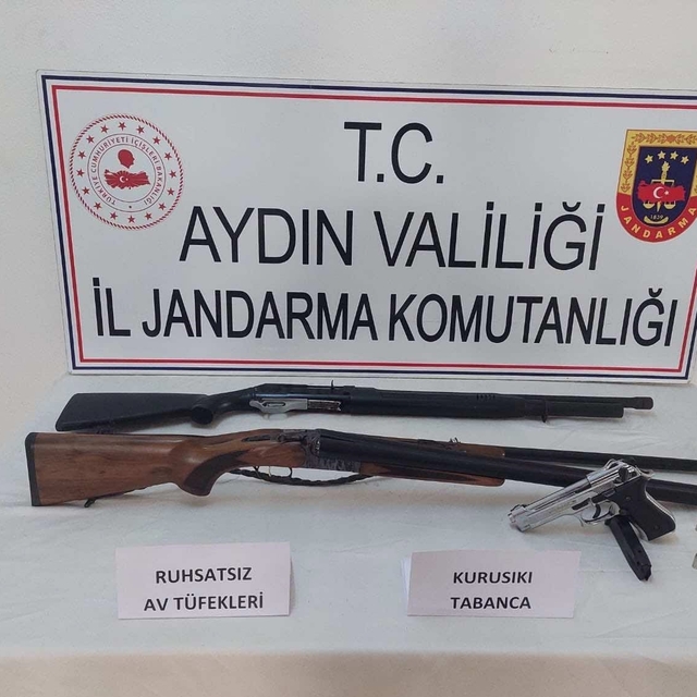 Sultanhisar'da silah operasyonu