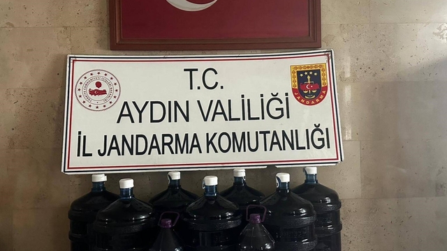Germencik'te 150 litre el yapımı içki ele geçirildi